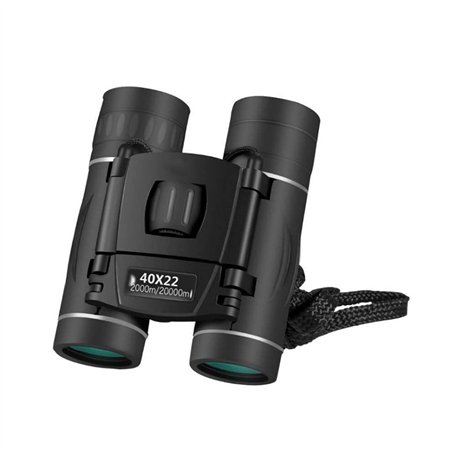 40x22 HD Binoculaires BAK4 FMC Optique Télescope Noir 2000m Longue Distance Pliant Mini Télescope