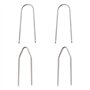 LYITZW 4 Pcs Clé Extraction autoradio Clés d'extraction de démontage autoradio tiroir Outil de déverrouillage d'autoradio Acier