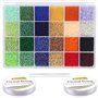 EuTengHao Lot de 14400 petites perles en verre pour loisirs créatifs