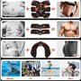 Yonars Ceinture Abdominale Electrostimulation, Electrostimulateur Musculaire Fessier/Abdos 8 Modes avec USB, Ceinture Musculatio