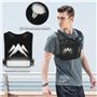HMAKGG Unisexe Gilet d'Hydratation avec Bouteilles 470ml, Poches pour Telephone, Gilet d'hydratation Réfléchissant Sac à Dos Hyd