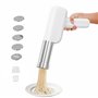 QHENS Machine a Pates Fraiche Electrique Portable avec 5 Moules à Nouilles