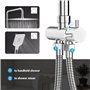 Rainsworth Colonne de Douche sans Mitigeur, Douche Set avec inverseur, Acier inoxydable tête de douche 25 * 25 cm, pommeau de do