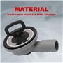 Konuooer Bonde d'écoulement Tuyau Vidange en acier inoxydable Ø 55 mm Pour camping-car caravane avec sortie de tuyau de 20-25 mm