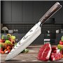 Noa Home Deco Couteau de Cuisine Professionnel en Acier Inoxydable, Polyvalent Chef Couteau, Couteau de Chef Multifonctionnel, L