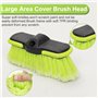 165cm Brosse Lavage Voiture Telescopique Kit Nettoyage Voiture Extérieur Poils Doux Balai de Lavage avec 4 Places Tenues à la Ma