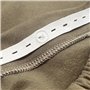 Elastique Couture Plat, Accessoire au Mètre.Bande/Cordon Élastique Large Réglable avec Boutonnière,1m en Blanc,1m en Noir,15mm d