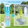 Zivacate Bouteille d'eau pour Chien, 600 ML Gourde Voyage pour Chien, Distributeur d'eau Extérieure Multifonctionnel pour Chien 