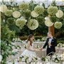 Syoulin-Sauge Pompon Papier de Soie ,deco vert sauge，deco mariage champetre，decoration mariage,decoration mariage boheme,deco an