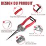 QianRuiDa Sécateur De Jardin Ciseaux De Jardin Sécateur à Poignée Antidérapante Sécateur à Main Ciseaux De Jardin De Fleuriste p