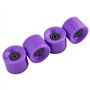 Lot de 4 roues 78A pour skateboard, longboard ABEC-9, entretoises de roulement (violet)