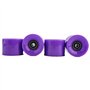 Lot de 4 roues 78A pour skateboard, longboard ABEC-9, entretoises de roulement (violet)