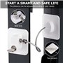 Carehabi 2PCS Securite Fenetre Enfant, Securite Fenetre, Serrures de Porte du Réfrigérateur Bloque Porte Placard avec 4 Clés pou