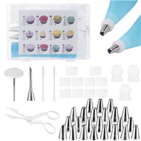 Carehabi Lot de 34 douilles de décoration de gâteau