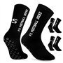 Dinjunxi Chaussette Antidérapante Foot 2 Paires Chaussettes Antiderapantes Homme Femme