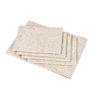 Linas Lot de nappes de Noël naturel/doré - Set de table festif avec 4 serviettes et 1 chemin de table - Absorbant - Séchage rapi