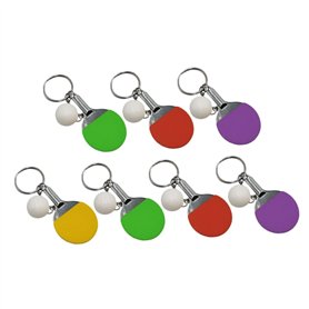 TimoJojo Lot de 7 porte-clés en forme de balle de tennis de table - Porte-clés pour clés de voiture - Porte-clé de voiture - Por