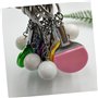 TimoJojo Lot de 7 porte-clés en forme de balle de tennis de table - Porte-clés pour clés de voiture - Porte-clé de voiture - Por