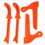 En couleur orange de s curit bloque de empuje poussoir en bois bloque de empuje poussoir de scie bois, outil de protection des m