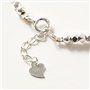 BNCXMO Bracelet de quartz fraise Feng Shui Cœur Lucky Charm Pendre Sterling Silver Cube Facetted Bead Bracelet Spiritual Talisma