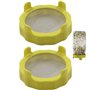 Wudaizhi Couvercles De Germination 2pcs Pot Maçon Couvercles Couvercles en Plastique avec Un Écran en Acier Inoxydable pour Les
