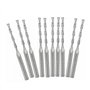 10 pièces 3.175x2x22mm argent CNC fraisage Double flûte routeur Bits Pack
