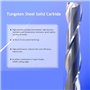 10 pièces 3.175x2x22mm argent CNC fraisage Double flûte routeur Bits Pack