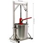 CSYQPDMBDL Pressoir à Fruits Manuel, Fabricant Manuel de jus de presseur de vin de Fruit d'acier Inoxydable avec Le cric hydraul