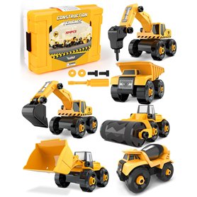 Vanplay 6 en 1 Démonter et Assembler Camion DIY Construction Véhicules Kit pour Enfant Jeu éducatif de Garçons et Filles