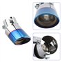 Embout echappement, cache pot d'échappement universel silencieux de exhaust end voiture en acier inoxydable et fibre carbone bri