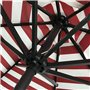 GHMYU Parasols 2,4 m / 7,9 pi audau Solaire Parasol en Aluminium avec des lumières LED, canopée de Parapluie extérieur avec 8 Ri