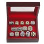 HYKJSHED 14 pièces Anneaux de Football Fantaisie 2010 à 2023 Collection d'anneaux de Championnat FFL Championnat Trophée Coffret