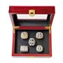HYKJSHED 5 pièces Anneaux de Football fantastiques Anneaux de Championnat Collection FFL Championnat trophée Cadeau Anneau boîte