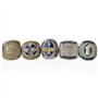 HYKJSHED 5 pièces Anneaux de Football fantastiques Anneaux de Championnat Collection FFL Championnat trophée Cadeau Anneau boîte