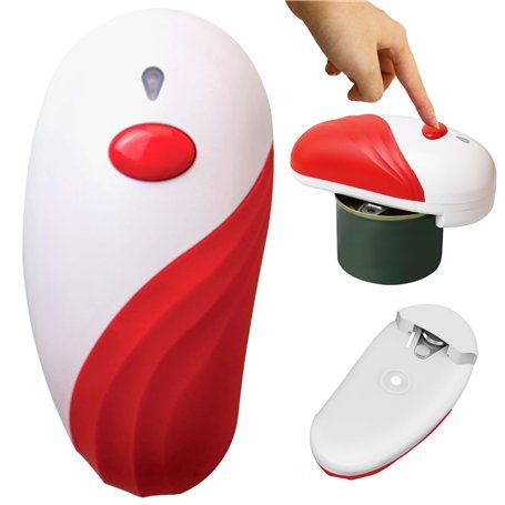 Mskmnkot Ouvre-boîte électrique pour Toute Tailles de canneaux ouvre-batteuse Automatique sans Main sans Main -Batterie Portable