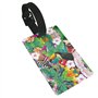 Étiquettes de bagage polyvalentes avec imprimé oiseaux tropicaux et feuilles de plantes pour valises