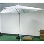 GHMYU Parasols 2,4 m / 7,9ft de Jardin rectangulaire Blanc Parasol, Parapluie extérieur abri à canopée de Protection UV Pliable 