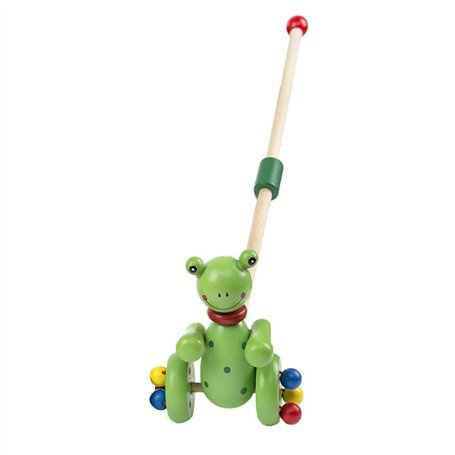 Baby Push Le Long des Jouets en Bois Tire Marche Jouet Gamin activité de Marche pour Tout-Petit garçon Fille Push Tire Le Long d
