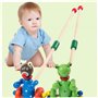Baby Push Le Long des Jouets en Bois Tire Marche Jouet Gamin activité de Marche pour Tout-Petit garçon Fille Push Tire Le Long d