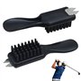 2pcs Boot Brush, Dirt Mud Remover Golf Shoe Cleaner Raide Hristles Shoe Brush with Spike Wrench for Golf Club Groove Randing Sho