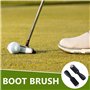 2pcs Boot Brush, Dirt Mud Remover Golf Shoe Cleaner Raide Hristles Shoe Brush with Spike Wrench for Golf Club Groove Randing Sho