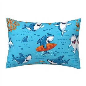 Taie d'oreiller motif baleine sous-marine pour salon