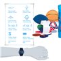 VDSOW Montre Digitale Analogique pour Enfant pour Le Sport avec Alarme Lumière LED Étanchéité 5 ATM Bleu
