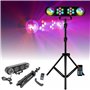 MOOVING LIGHT & SOUND - Enceinte USB Bluetooth Autonome sur Batterie 600W Electro-Sound - 2 Micros Karaoke - Pack Lumière sur Pi