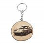 Promotech 911 Badboys Porte-clés en bois gravé au laser en forme de voiture