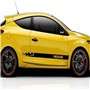 WWJZSZPB Décalcomanies pour Voitures pour Megane 2 3 4 RS MK2 MK3 MK4 Turbo GT,Custom Porte Côté Jupe Rayures Autocollants Stick