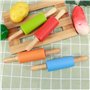 9 Pouces Mini Rouleau à Pâtisserie pour Enfants Manche en Bois Rouleau à pâte Accueil Cuisine Pâte à Bisc