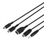 Câble de chargeur USB 5 en 1 Cordon de chargement de jeu multifonction Compatible pour pour NDS Lite / Wii U / New 3DS XL LL 2DS