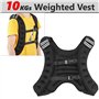 DAUERHAFT Veste de Musculation à Bandes élargies Noires Gilet de Musculation Gilet lesté pour l'entraînement en Force