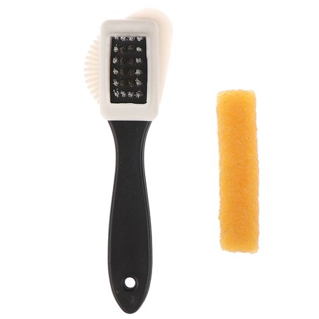 Brosse À Chaussures 2pcs / Set Cuir Stain Cleaner Cleaner Surede Chaussure De Chaussure De Nettoyage 3 côté Brosse de nettoyage